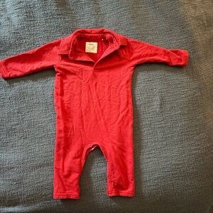 PLAY by Little Sleepies Red Polo Romper